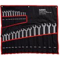 Sunex 25 Pc. Metric Full Polish V-Groove Combo Wrench Set 9917MPRA